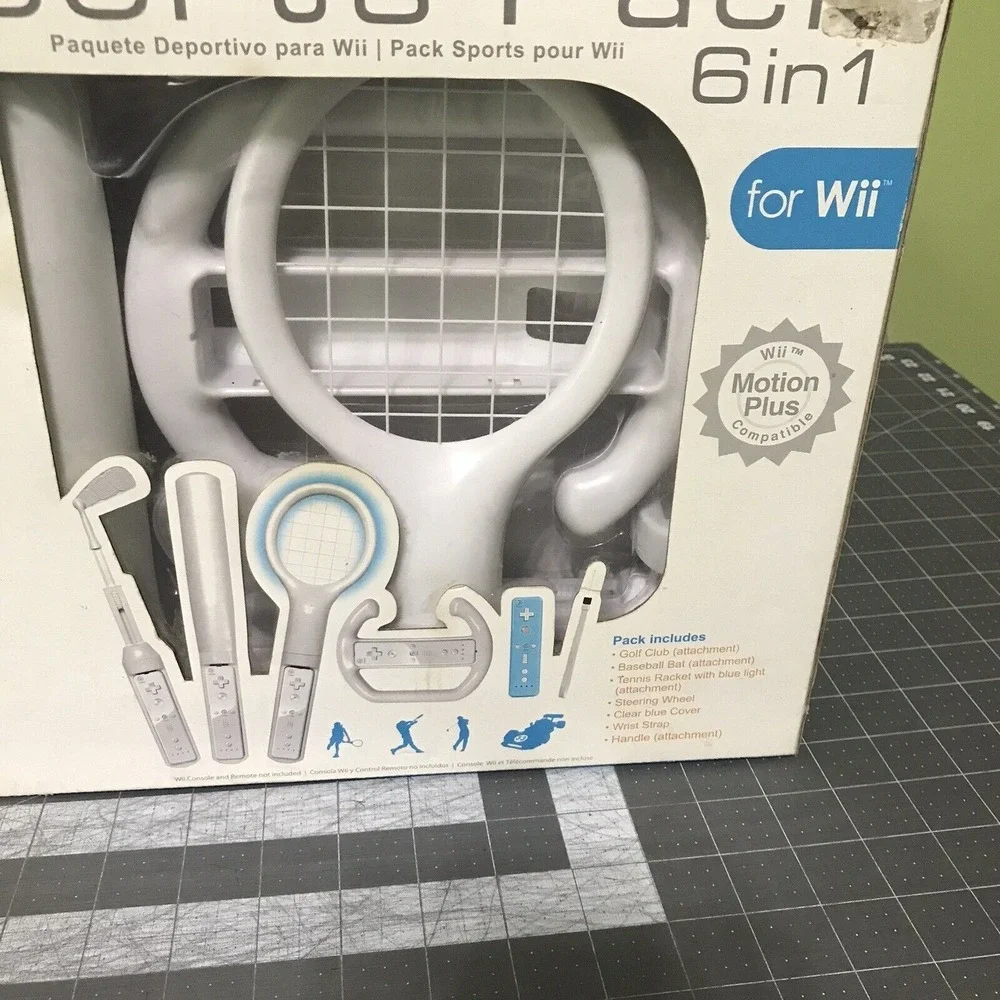Nintendo Sports Pack For Wii Sports 6 in 1 Accessory Kit White
